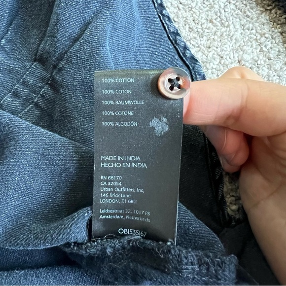 Pilcro by Anthropologie Black Button Up Twisted Tux Shirt, Size XS - Picture 8 of 12